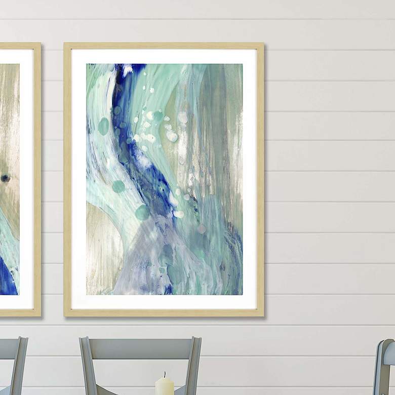Image 1 Whitewater II 42" High Framed Exclusive Giclee Wall Art