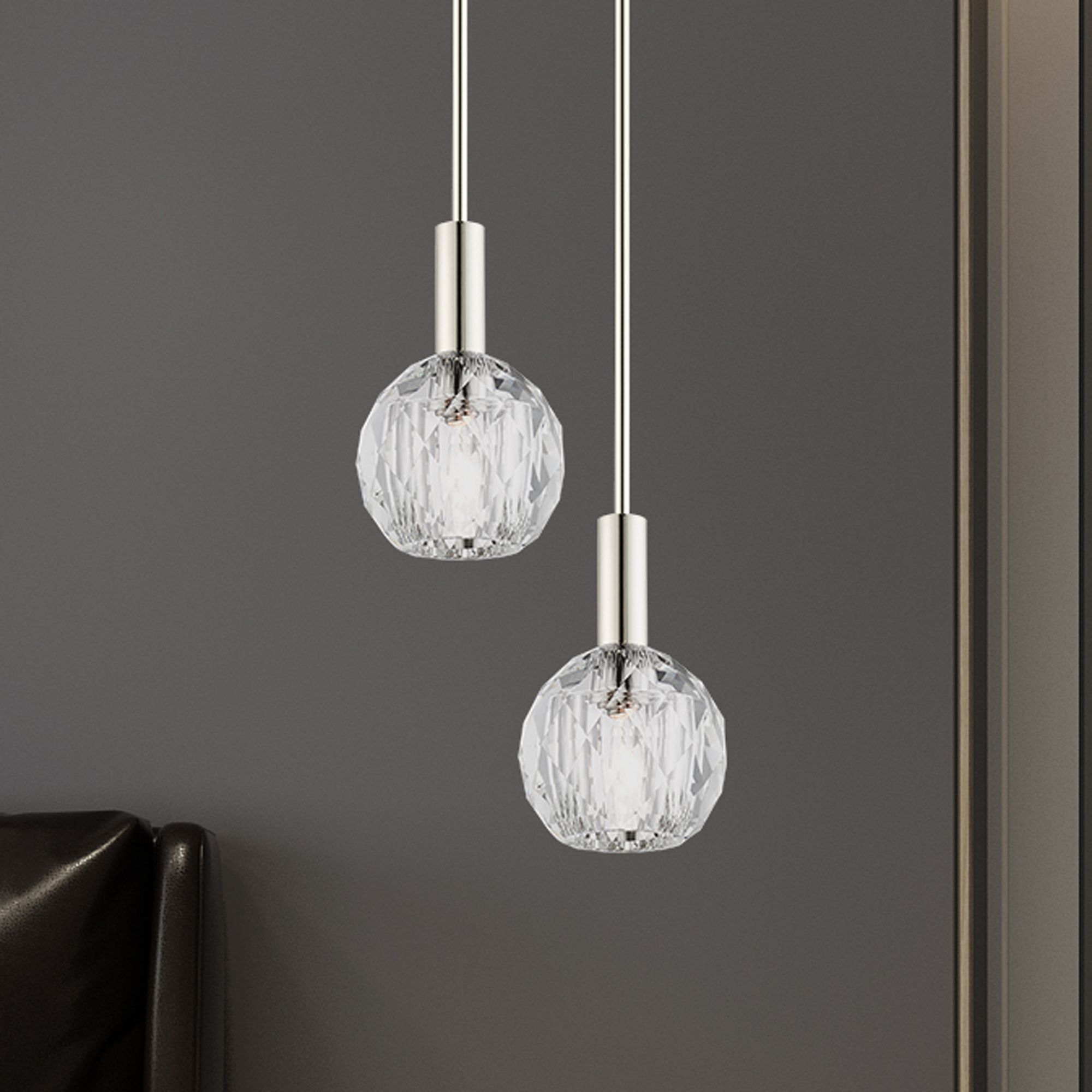 Whitfield 1 Light Polished Nickel Mini Pendant