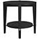 Whitfield 24" Black Round End Table