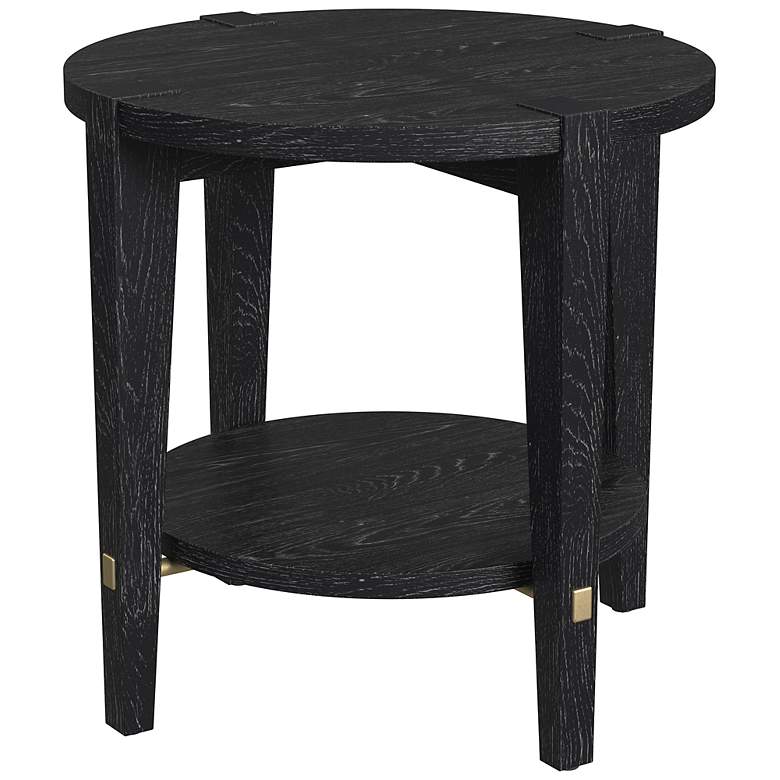 Image 6 Whitfield 24 inch Black Round End Table more views