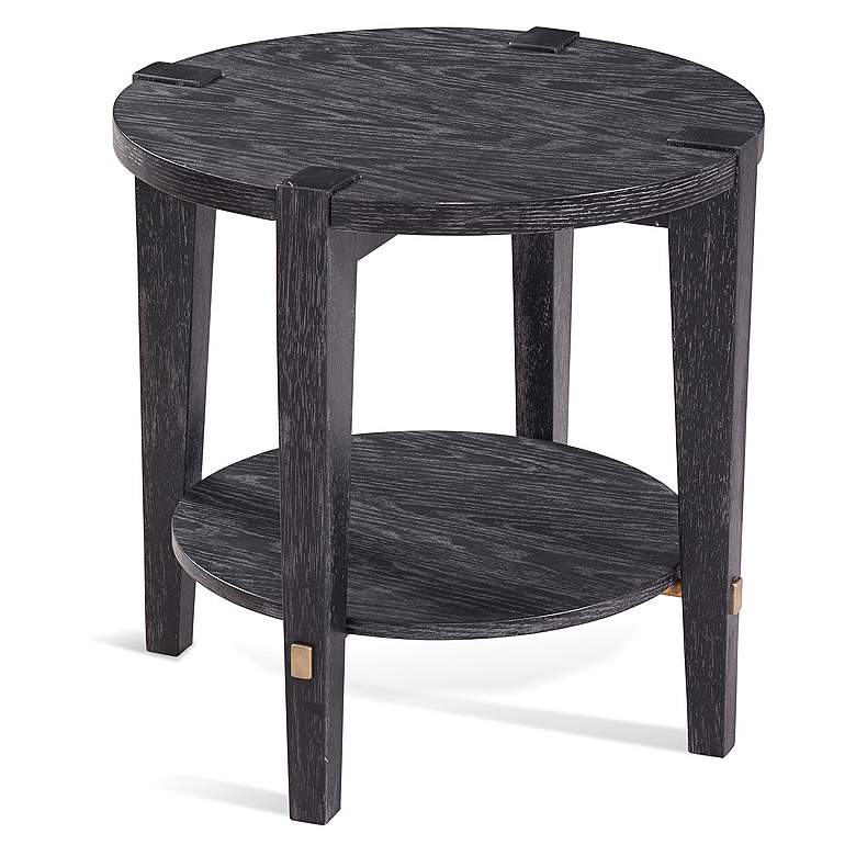 Image 7 Whitfield 24 inch Black Round End Table more views