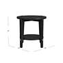 Whitfield 24" Black Round End Table in scene
