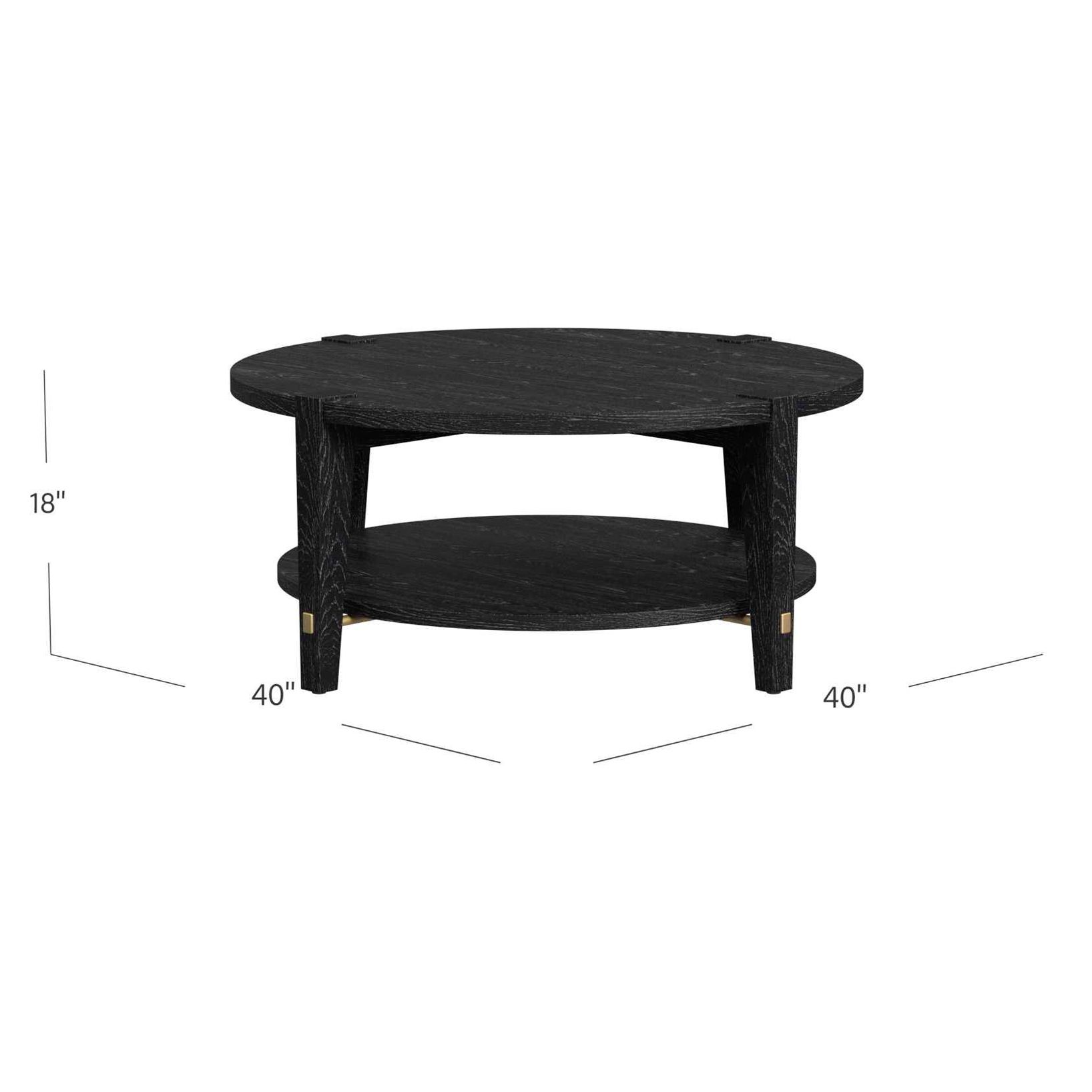 Image 6 Whitfield 40" Wide Black Round Cocktail Table more views
