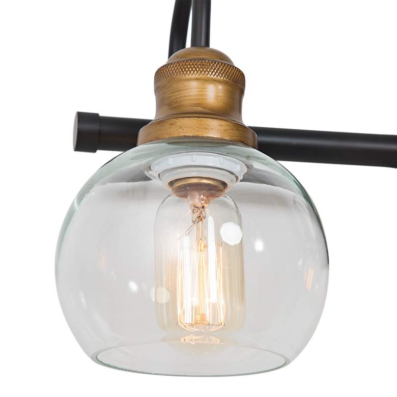 Image 5 Whiting 22 1/2" Wide Dark Brown and Gold 3-Light Bath Light more views