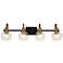 Whiting 29 1/2" Wide Black and Gold 4-Light Bath Light