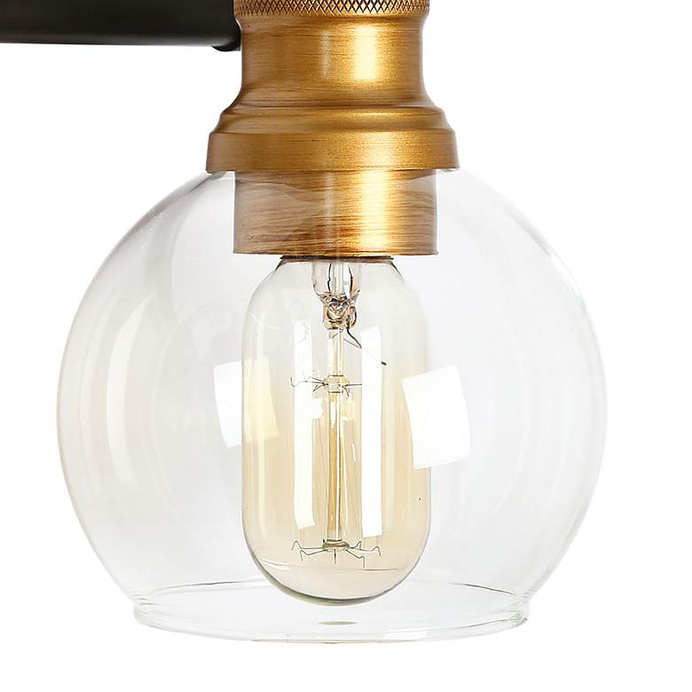 Image 3 Whiting 29 1/2" Wide Black and Gold 4-Light Bath Light more views