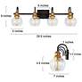 6_Whiting 29 1/2" Wide Black and Gold 4-Light Bath Light more views