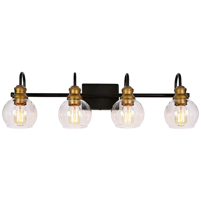 Image 1 Whiting 29 1/2" Wide Oil-Rubbed Bronze 4-Light Bath Light