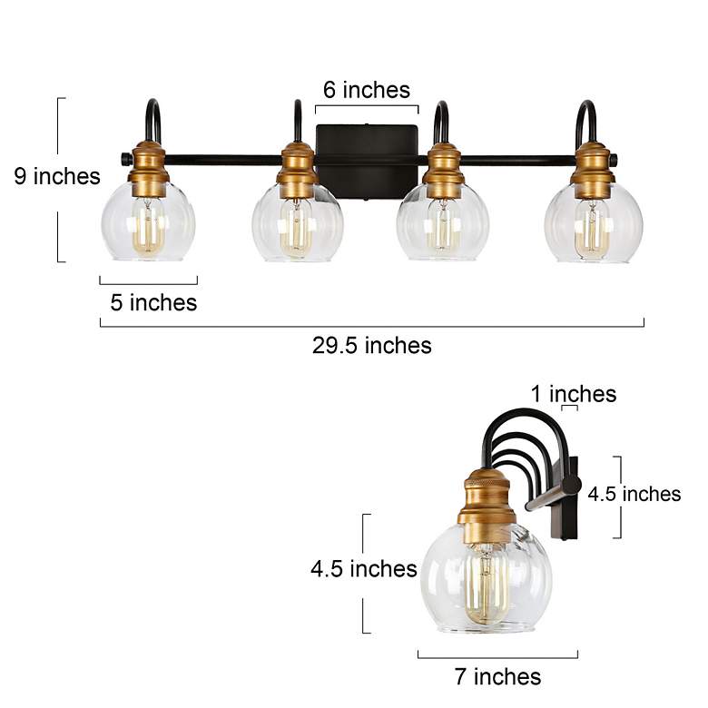 Image 5 Whiting 29 1/2" Wide Oil-Rubbed Bronze 4-Light Bath Light more views