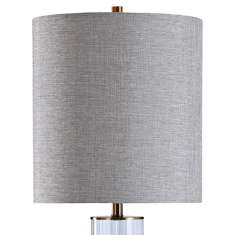 Image 2 Whitlam Table Lamp - Brass Finish And Crystal Body - Hardback Shade more views