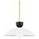 Whitley 1 Light Large Pendant - Aged Brass