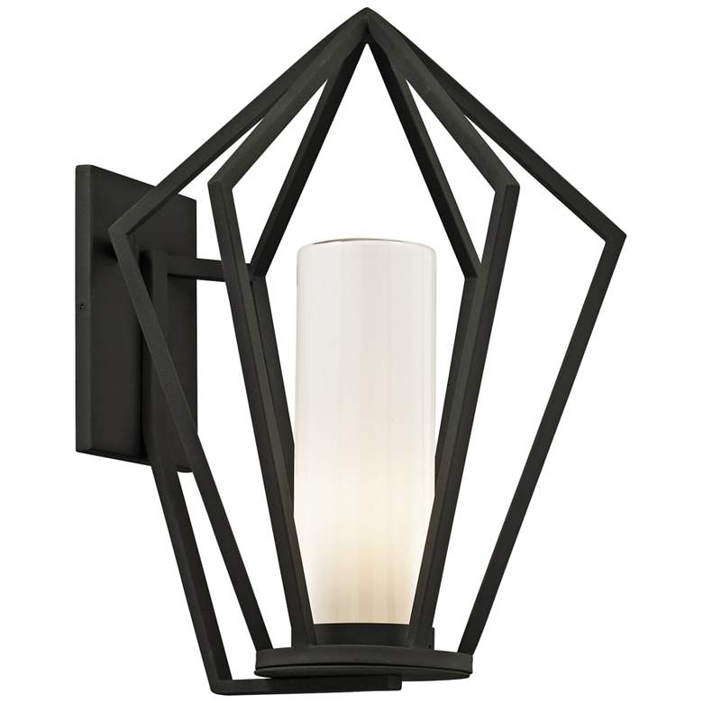 Image 1 Whitley Heights 19" High Textured Black Outdoor Wall Light
