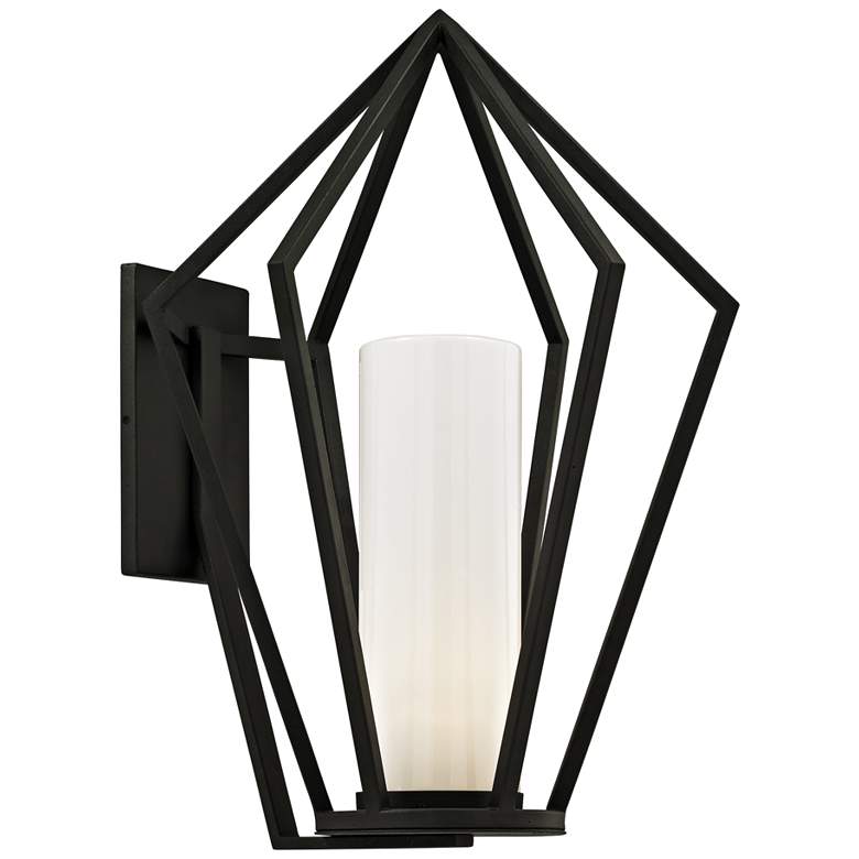 Image 1 Whitley Heights 25 inch High Textured Black Outdoor Wall Light