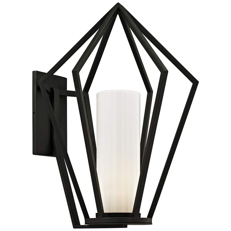 Image 1 Whitley Heights 25" High Textured Black Outdoor Wall Light