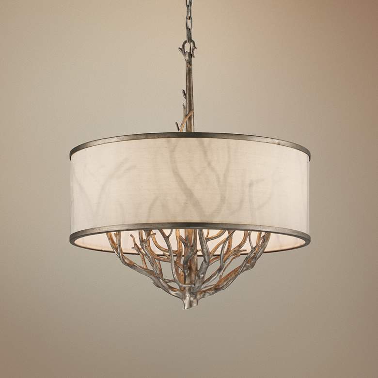 Image 1 Whitman 24 1/4" Wide Vienna Bronze Tree Branch Pendant Light