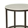 Whitman 24" Bronze and Ivory Marble Round End Table