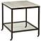 Whitman 25" Bronze and Ivory Marble Square End Table