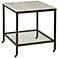 Whitman 27" Wide Bronze and White Marble End Table