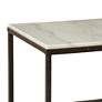 3_Whitman 27" Wide Bronze and White Marble End Table more views