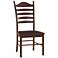 Whitman Espresso Hardwood Ladder Back Dining Chair