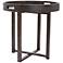 Whitman Removable-Tray Round Black Side Table