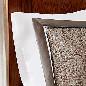 Image5 of Whitman Soft Blue Taupe 5-Piece King Bedspread Set more views