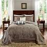 Whitman Soft Blue Taupe 5-Piece Queen Bedspread Set