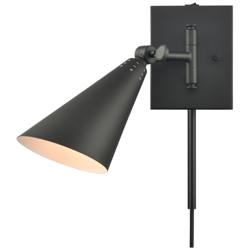 Whitmire 10.25&quot; High 1-Light Plug-In/Hardwire Sconce - Matte Black