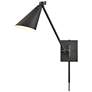 Whitmire 10.5" High 1-Light Plug-In/Hardwire Sconce - Matte Black