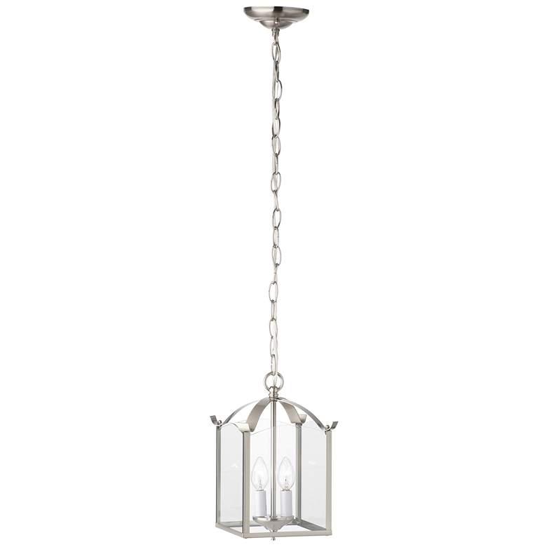 Image 1 Whitmore 7.25 inch Wide 2-Light Chandelier - Brushed Nickel