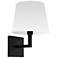Whitney 11" High Matte Black Wall Sconce with White Shade