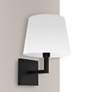 1_Whitney 11" High Matte Black Wall Sconce with White Shade
