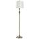 Whitney 64" High Brushed Steel Floor Lamp With Off White Shade