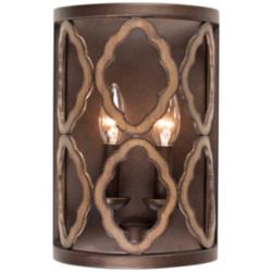 Whittaker 12&quot; High Brownstone 2-Light Wall Sconce