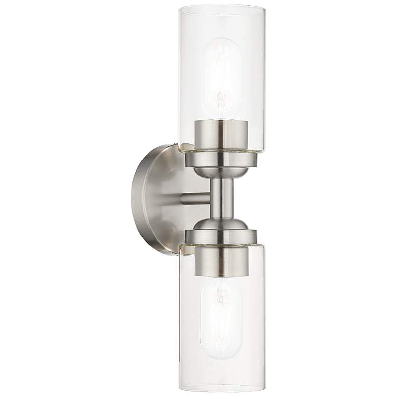 Image 3 Whittier 15 1/2" High Brushed Nickel 2-Light Wall Sconce