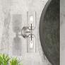 2_Whittier 15 1/2" High Brushed Nickel 2-Light Wall Sconce