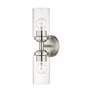 5_Whittier 15 1/2" High Brushed Nickel 2-Light Wall Sconce more views