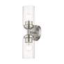 7_Whittier 15 1/2" High Brushed Nickel 2-Light Wall Sconce more views