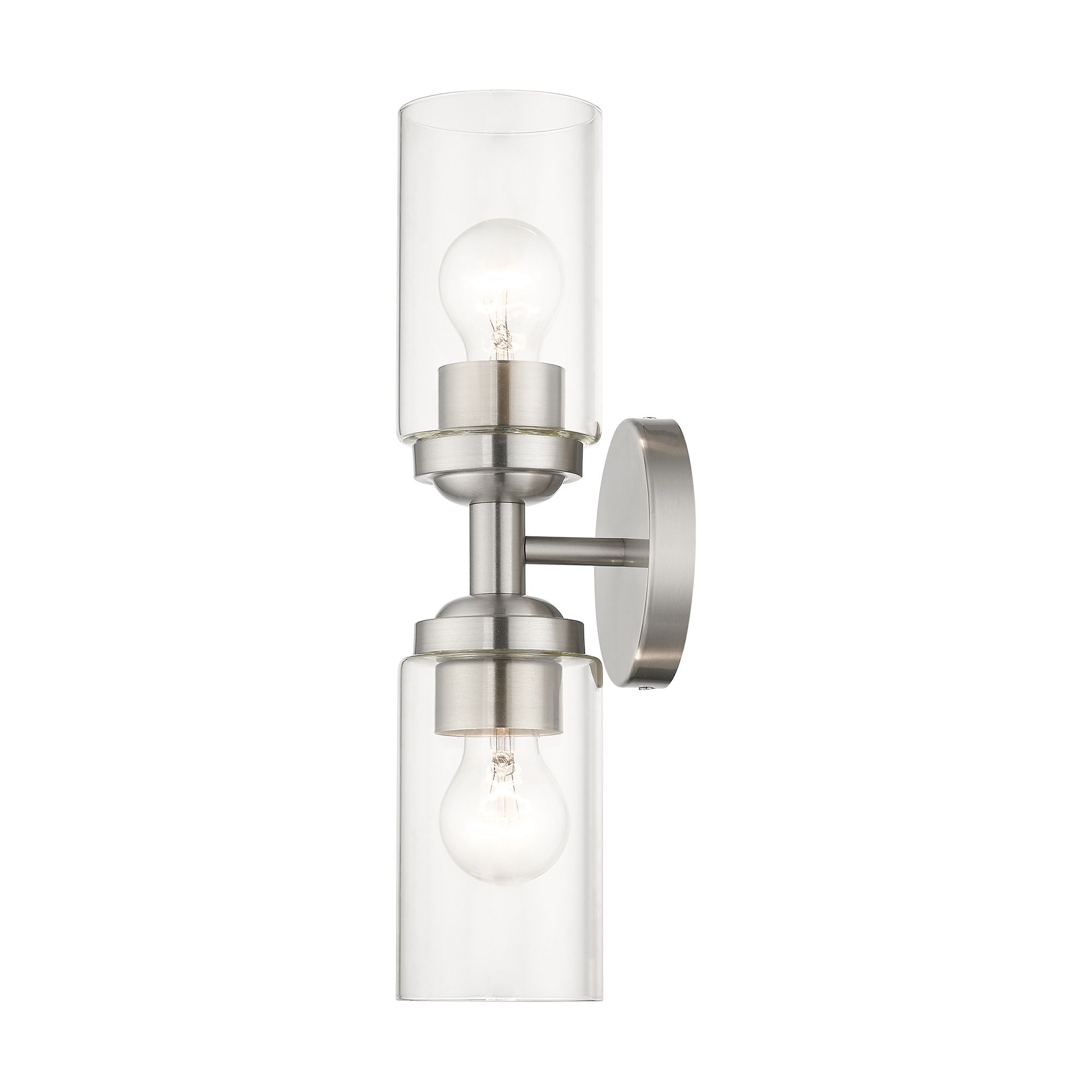 Whittier 15 1/2" High Brushed Nickel 2-Light Wall Sconce in scene