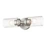 Whittier 15 1/2" High Brushed Nickel 2-Light Wall Sconce in scene