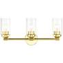 2_Whittier 22" Wide Polished Brass 3-Light Bath Light
