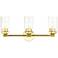 Whittier 22" Wide Polished Brass 3-Light Bath Light