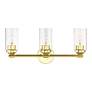 3_Whittier 22" Wide Polished Brass 3-Light Bath Light more views