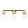 4_Whittier 22" Wide Polished Brass 3-Light Bath Light more views