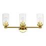 5_Whittier 22" Wide Polished Brass 3-Light Bath Light more views