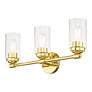 7_Whittier 22" Wide Polished Brass 3-Light Bath Light more views