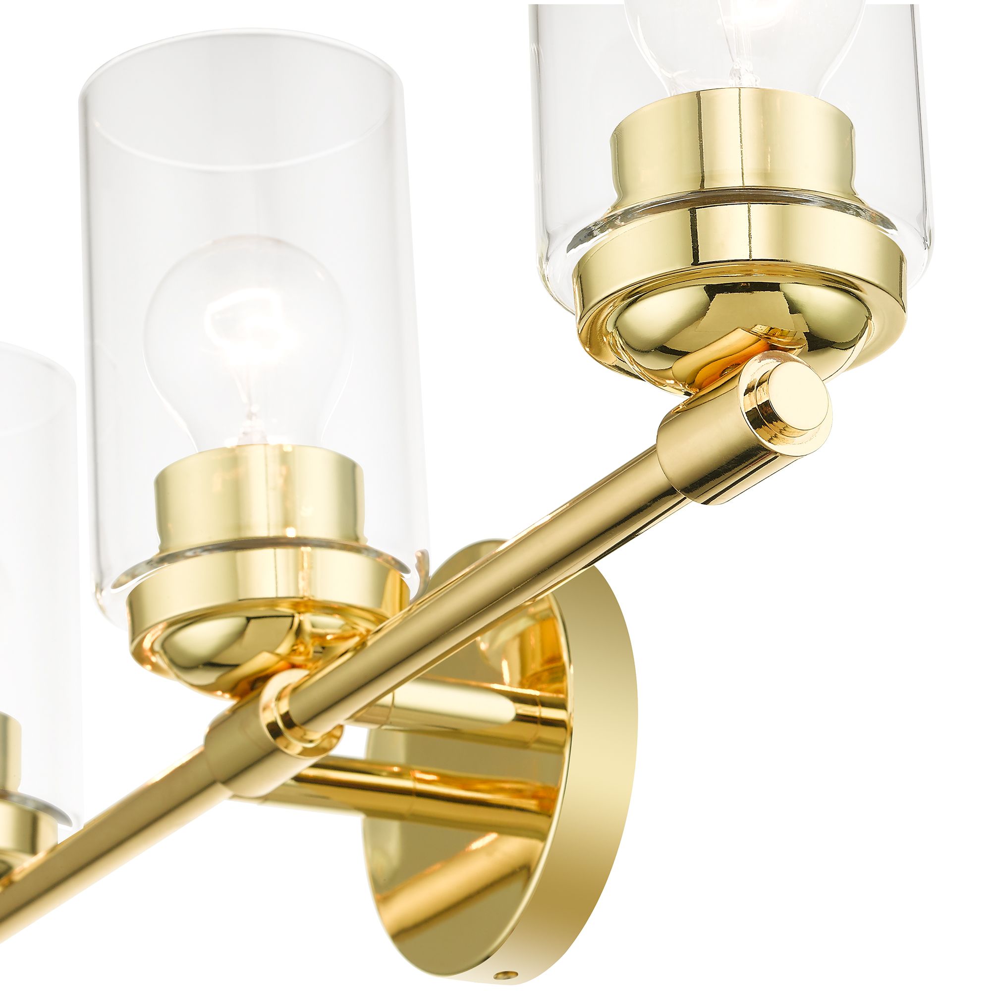 Whittier 22" Wide Polished Brass 3-Light Bath Light