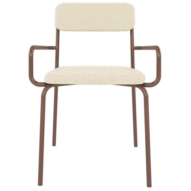 Image 1 Whythe Dining Chair in Natural Linen & Corten