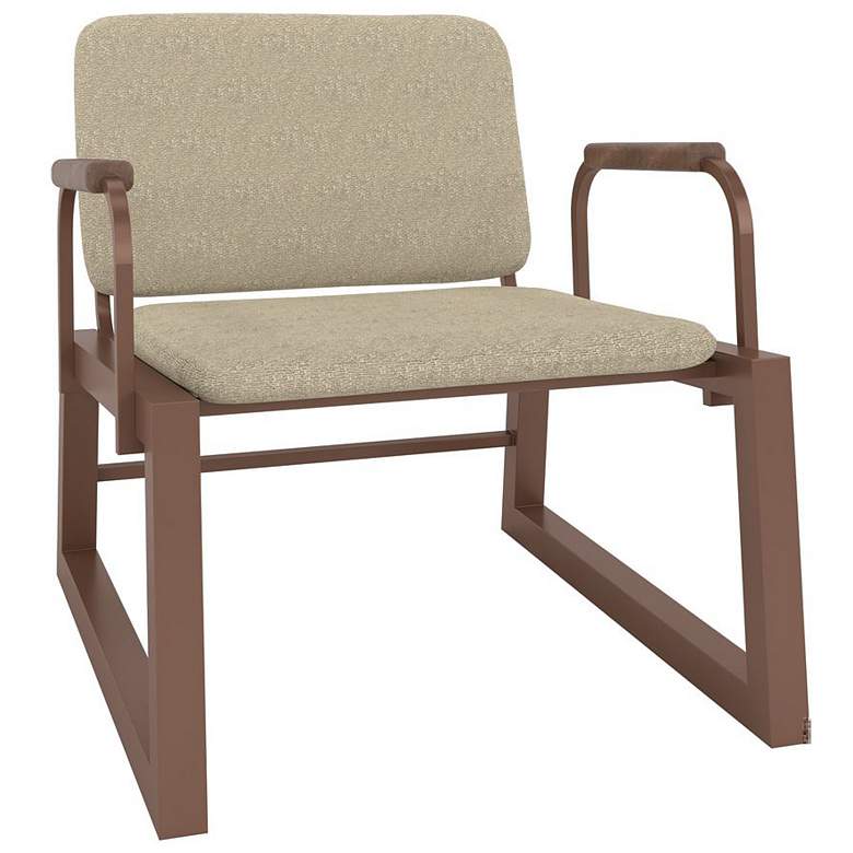 Image 1 Whythe Low Accent Chair 1.0 in Natural Linen & Corten