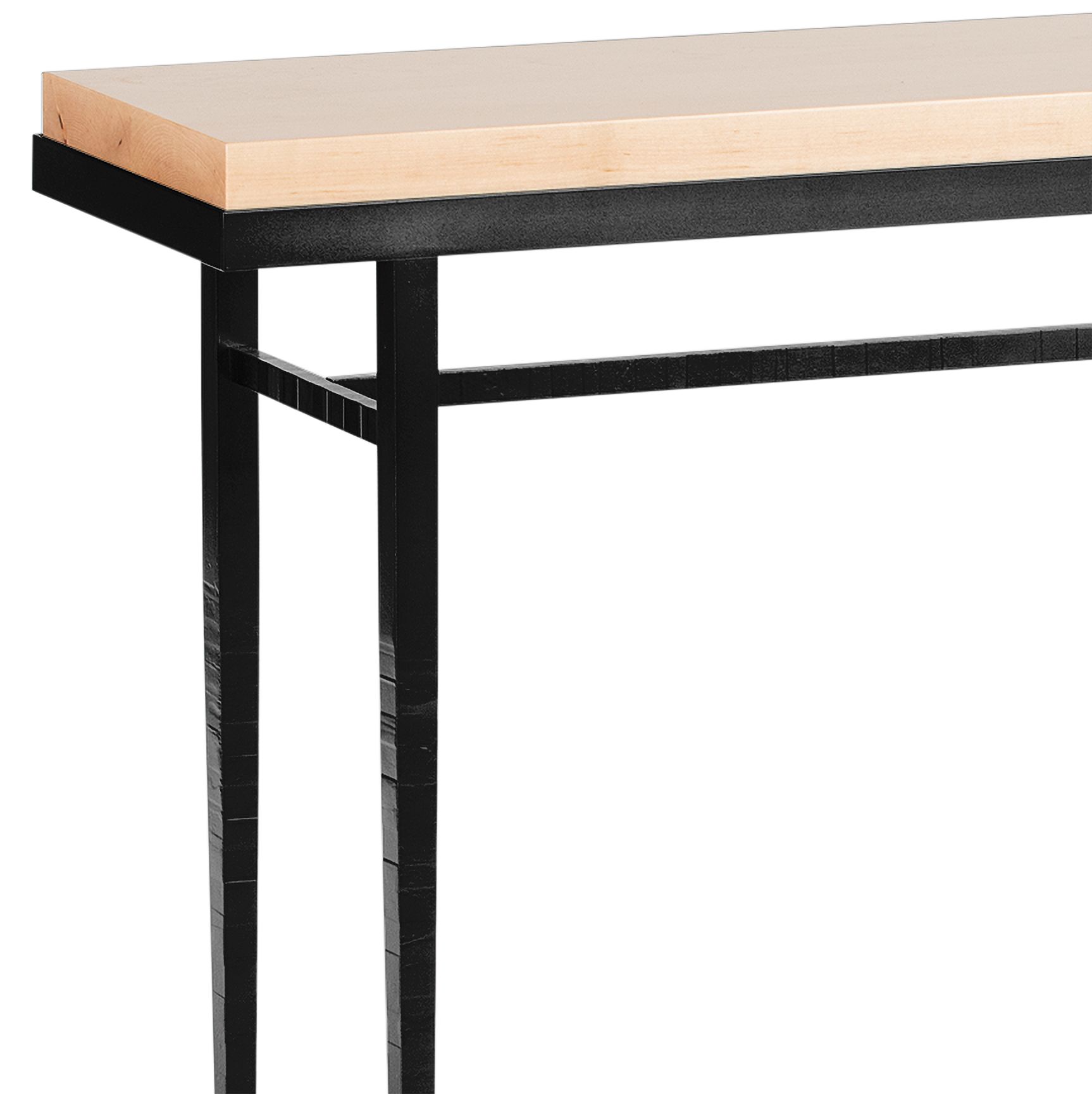 Image 2 Wick 11.5" Wide Black And Maple Natural Console Table more views